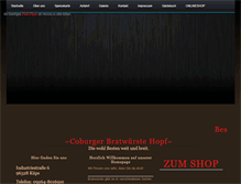 Tablet Screenshot of coburgerbratwurst-hopf.de
